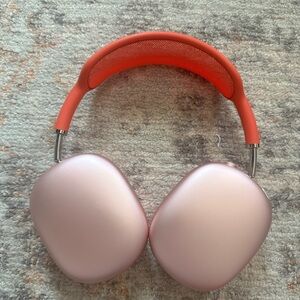 Apple Pink Over-Ear Headphones with Premium Cushioned Design